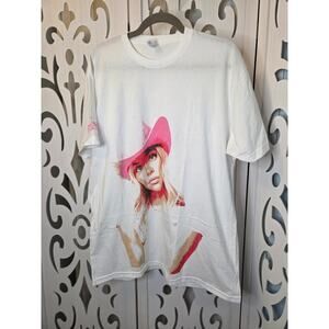 Mackenzie Porter Graphic Tee White Pink Portrait Country Music NWOT XL